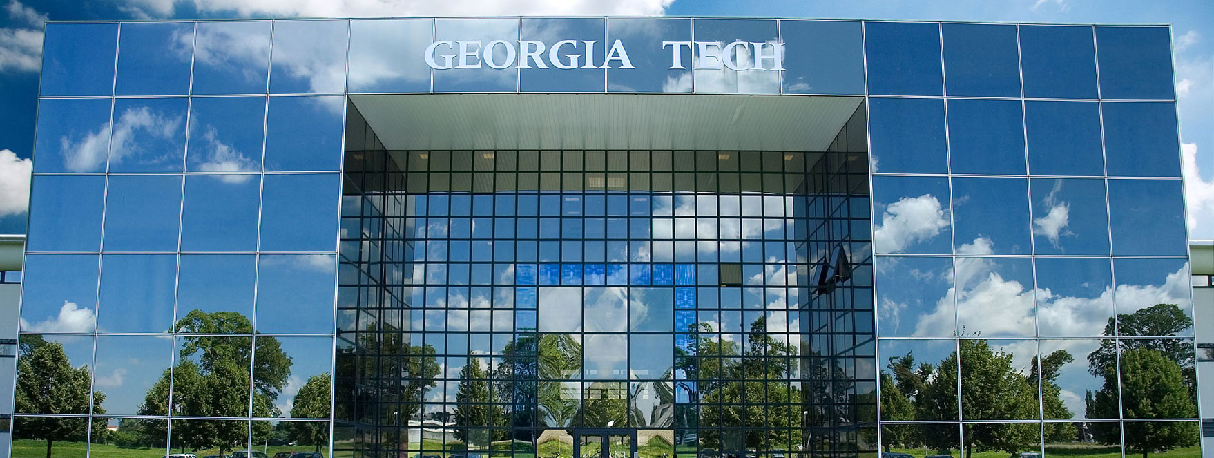 Photo of glass building at the Georgia Tech Lorraine campus