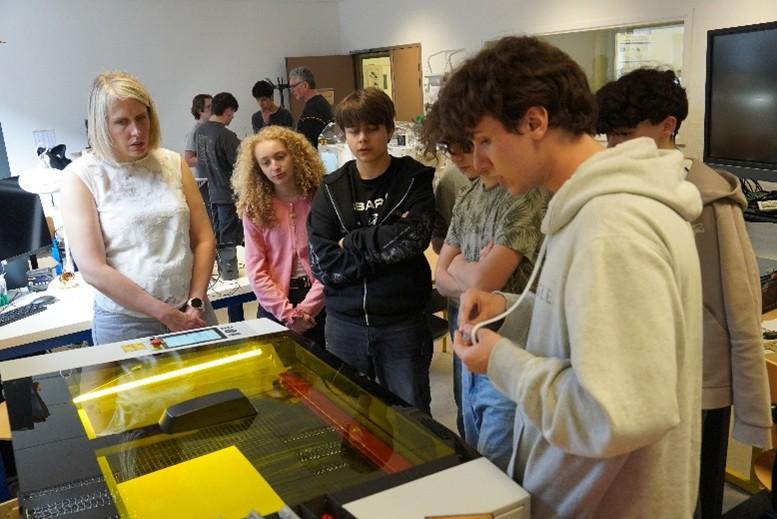 Students in makerspace