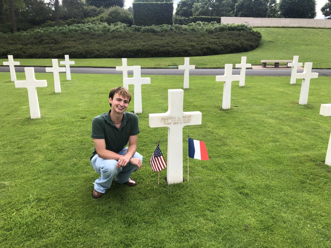 Matthew Ramsey at the family memorial ceremony 
